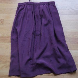 Madewell Midi Skirt w/Pockets in Maroon
